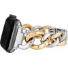 Anne Klein Fashion Chain Bracelet for Apple Watch, Secure, Adjustable, Apple Watch Replacement Band, Fits Most Wrists(Two Tone)
