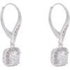 Anne Klein Flawless Silver-Tone & Cubic Zirconia Leverback Drop Earrings
