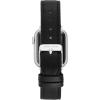 Anne Klein Leather Fashion Band for Apple Watch Secure, Adjustable, Apple Watch Band Replacement, Fits Most Wrists(Black/Silver)