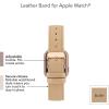 Anne Klein Leather Fashion Band for Apple Watch Secure, Adjustable, Apple Watch Band Replacement, Fits Most Wrists(Blush Pink/Rose Gold)
