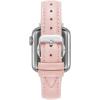 Anne Klein Leather Fashion Band for Apple Watch Secure, Adjustable, Apple Watch Band Replacement, Fits Most Wrists(Blush Pink/Silver)