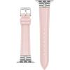 Anne Klein Leather Fashion Band for Apple Watch Secure, Adjustable, Apple Watch Band Replacement, Fits Most Wrists(Blush Pink/Silver)