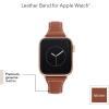Anne Klein Leather Fashion Band for Apple Watch Secure, Adjustable, Apple Watch Band Replacement, Fits Most Wrists(Brown)