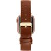 Anne Klein Leather Fashion Band for Apple Watch Secure, Adjustable, Apple Watch Band Replacement, Fits Most Wrists(Brown/Gold)