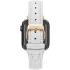 Anne Klein Leather Fashion Band for Apple Watch Secure, Adjustable, Apple Watch Band Replacement, Fits Most Wrists(Ivory)