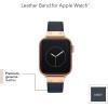 Anne Klein Leather Fashion Band for Apple Watch Secure, Adjustable, Apple Watch Band Replacement, Fits Most Wrists(Navy)