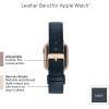 Anne Klein Leather Fashion Band for Apple Watch Secure, Adjustable, Apple Watch Band Replacement, Fits Most Wrists(Navy)