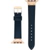 Anne Klein Leather Fashion Band for Apple Watch Secure, Adjustable, Apple Watch Band Replacement, Fits Most Wrists(Navy)