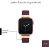 Anne Klein Leather Fashion Band for Apple Watch Secure, Adjustable, Apple Watch Band Replacement, Fits Most Wrists(Purple/Rose Gold)