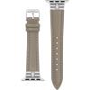 Anne Klein Leather Fashion Band for Apple Watch Secure, Adjustable, Apple Watch Band Replacement, Fits Most Wrists(Taupe/Silver)