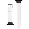 Anne Klein Leather Fashion Band for Apple Watch Secure, Adjustable, Apple Watch Band Replacement, Fits Most Wrists(White)