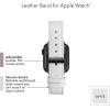 Anne Klein Leather Fashion Band for Apple Watch Secure, Adjustable, Apple Watch Band Replacement, Fits Most Wrists(White)