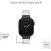 Anne Klein Leather Fashion Band for Apple Watch Secure, Adjustable, Apple Watch Band Replacement, Fits Most Wrists(White)