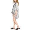 Anne Klein Open Front Floral Poncho Cape, Black Ivory