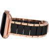Anne Klein Silicone Fashion Bracelet for Apple Watch, Secure, Adjustable, Apple Watch Replacement Band, Fits Most Wrists(Black/Rose Gold)