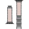 Anne Klein Silicone Fashion Bracelet for Apple Watch, Secure, Adjustable, Apple Watch Replacement Band, Fits Most Wrists(Blush Pink/Black)