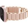Anne Klein Silicone Fashion Bracelet for Apple Watch, Secure, Adjustable, Apple Watch Replacement Band, Fits Most Wrists(Blush Pink/Rose Gold)
