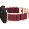 Anne Klein Silicone Fashion Bracelet for Apple Watch, Secure, Adjustable, Apple Watch Replacement Band, Fits Most Wrists(Burgundy/Rose Gold)