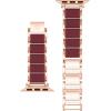 Anne Klein Silicone Fashion Bracelet for Apple Watch, Secure, Adjustable, Apple Watch Replacement Band, Fits Most Wrists(Burgundy/Rose Gold)