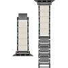Anne Klein Silicone Fashion Bracelet for Apple Watch, Secure, Adjustable, Apple Watch Replacement Band, Fits Most Wrists(Cream/Black)