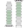 Anne Klein Silicone Fashion Bracelet for Apple Watch, Secure, Adjustable, Apple Watch Replacement Band, Fits Most Wrists(Mint Green/Silver)