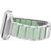 Anne Klein Silicone Fashion Bracelet for Apple Watch, Secure, Adjustable, Apple Watch Replacement Band, Fits Most Wrists(Mint Green/Silver)