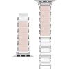 Anne Klein Silicone Fashion Bracelet for Apple Watch, Secure, Adjustable, Apple Watch Replacement Band, Fits Most Wrists(Pink/Silver)