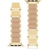 Anne Klein Silicone Fashion Bracelet for Apple Watch, Secure, Adjustable, Apple Watch Replacement Band, Fits Most Wrists(Taupe/Gold)