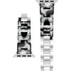Anne Klein Women’s Acetate Fashion Band for Apple Watch Secure, Adjustable, Apple Watch Band Replacement, Fits Most Wrists(Black/White)