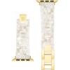 Anne Klein Women’s Acetate Fashion Band for Apple Watch Secure, Adjustable, Apple Watch Band Replacement, Fits Most Wrists(Off White)