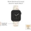 Anne Klein Women’s Acetate Fashion Band for Apple Watch Secure, Adjustable, Apple Watch Band Replacement, Fits Most Wrists(Off White)