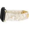 Anne Klein Women’s Acetate Fashion Band for Apple Watch Secure, Adjustable, Apple Watch Band Replacement, Fits Most Wrists(Off White)