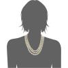 Anne Klein Women’s Gold-Tone Blanc Pearl Collar Necklace(Gold/ White)