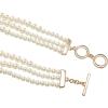 Anne Klein Women’s Gold-Tone Blanc Pearl Collar Necklace(Gold/ White)