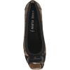 Anne Klein Women’s Uplift Ballet Flat(Black White/Snake)