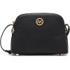 Anne Klein womens Anne Klein Dome Crossbody With Detachable Card Case(Black)