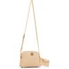 Anne Klein womens Anne Klein Dome Crossbody With Detachable Card Case(Panna Cotta)
