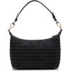 Anne Klein womens Anne Klein Medium Ruched Flap Crossbody(Black)