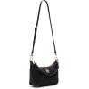Anne Klein womens Anne Klein Medium Ruched Flap Crossbody(Black)