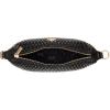 Anne Klein womens Anne Klein Medium Ruched Flap Crossbody(Black)