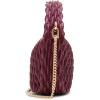 Anne Klein womens Anne Klein Rounded Mini Ruched Crossbody(Cherry Lacquer)