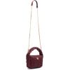 Anne Klein womens Anne Klein Rounded Mini Ruched Crossbody(Cherry Lacquer)