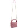 Anne Klein womens Anne Klein Rounded Mini Ruched Crossbody(Cosmetic Pink)