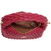 Anne Klein womens Anne Klein Rounded Mini Ruched Crossbody(Passion Pink)