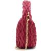 Anne Klein womens Anne Klein Rounded Mini Ruched Crossbody(Passion Pink)