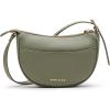 Anne Klein womens Anne Klein Sculpted Buckle Half Moon Crossbody(Olive)