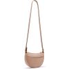 Anne Klein womens Anne Klein Sculpted Buckle Half Moon Crossbody(Timeless Taupe)