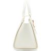 Anne Klein womens Anne Klein Sculpted Buckle Satchel With Convertible Strap(Anne White)