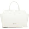 Anne Klein womens Anne Klein Sculpted Buckle Satchel With Convertible Strap(Anne White)