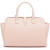 Anne Klein womens Anne Klein Sculpted Buckle Satchel With Convertible Strap(Rosewater)